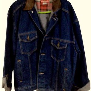 Limited Edition Marlboro County Store Denim Jacket Leather Collar Flannel Liner